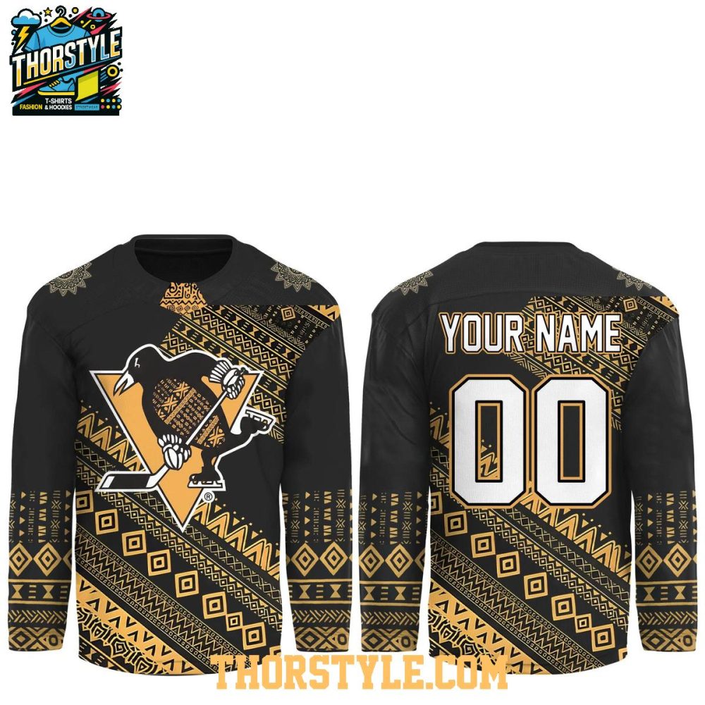 Pittsburgh Penguins Black History Month 2026 Personalized Hockey Jersey - Image 2