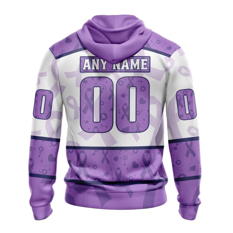 Personalized Nhl Pittsburgh Penguins Special Lavender Hockey Fights Cancer All Over Print 3D Hoodie Unisex Hoodie Tshirt Sweatshirt - Image 2