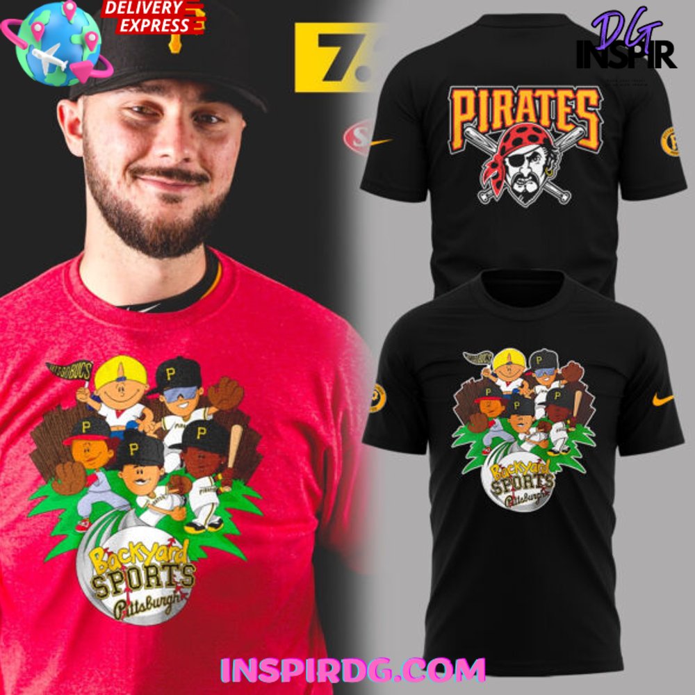 Pittsburgh Pirates Backyard Sports Special Black T-Shirt