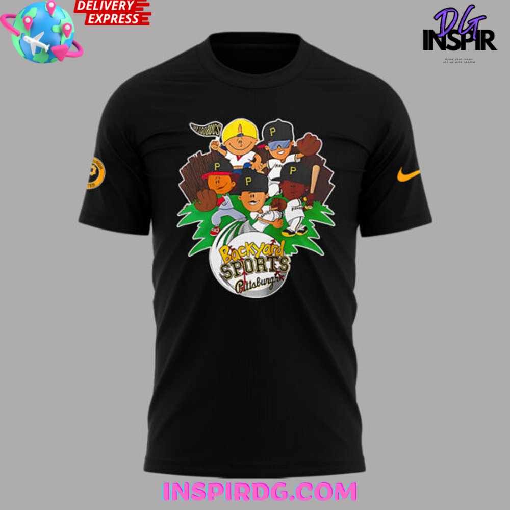 Pittsburgh Pirates Backyard Sports Special Black T-Shirt - Image 2