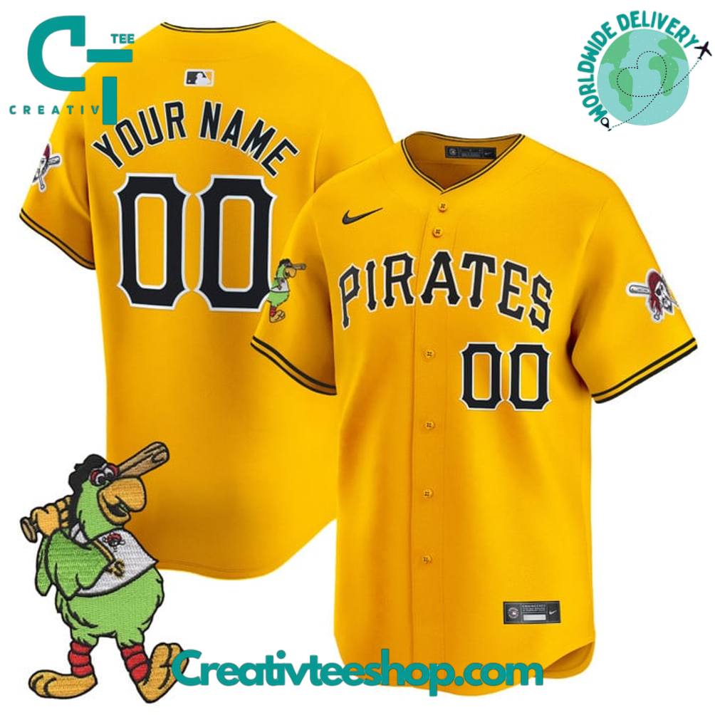 Pittsburgh Pirates Pirate Parrot Mascot Personalized Baseball Jersey - Image 2