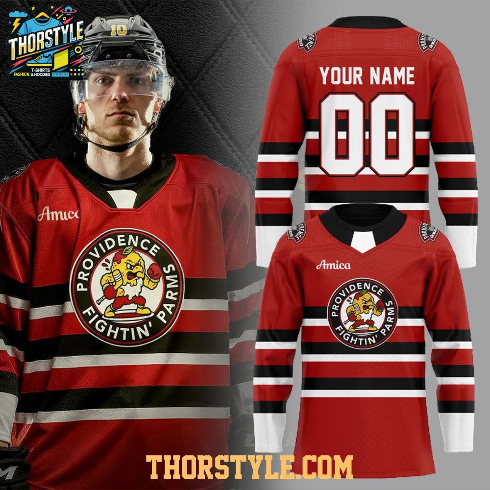 Providence Bruins Fightin' Parms Strike Back 2026 Personalized Hockey Jersey