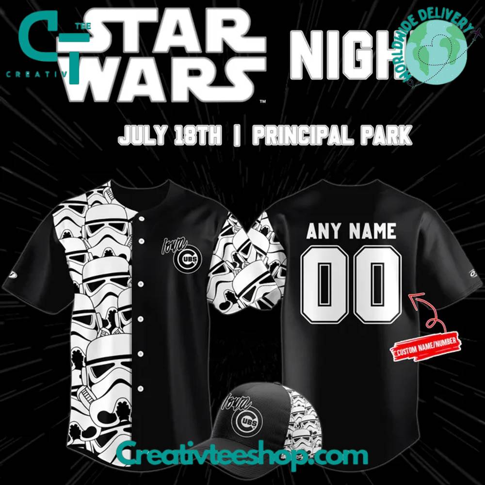 Iowa Cubs Star Wars Night Special Baseball Jersey