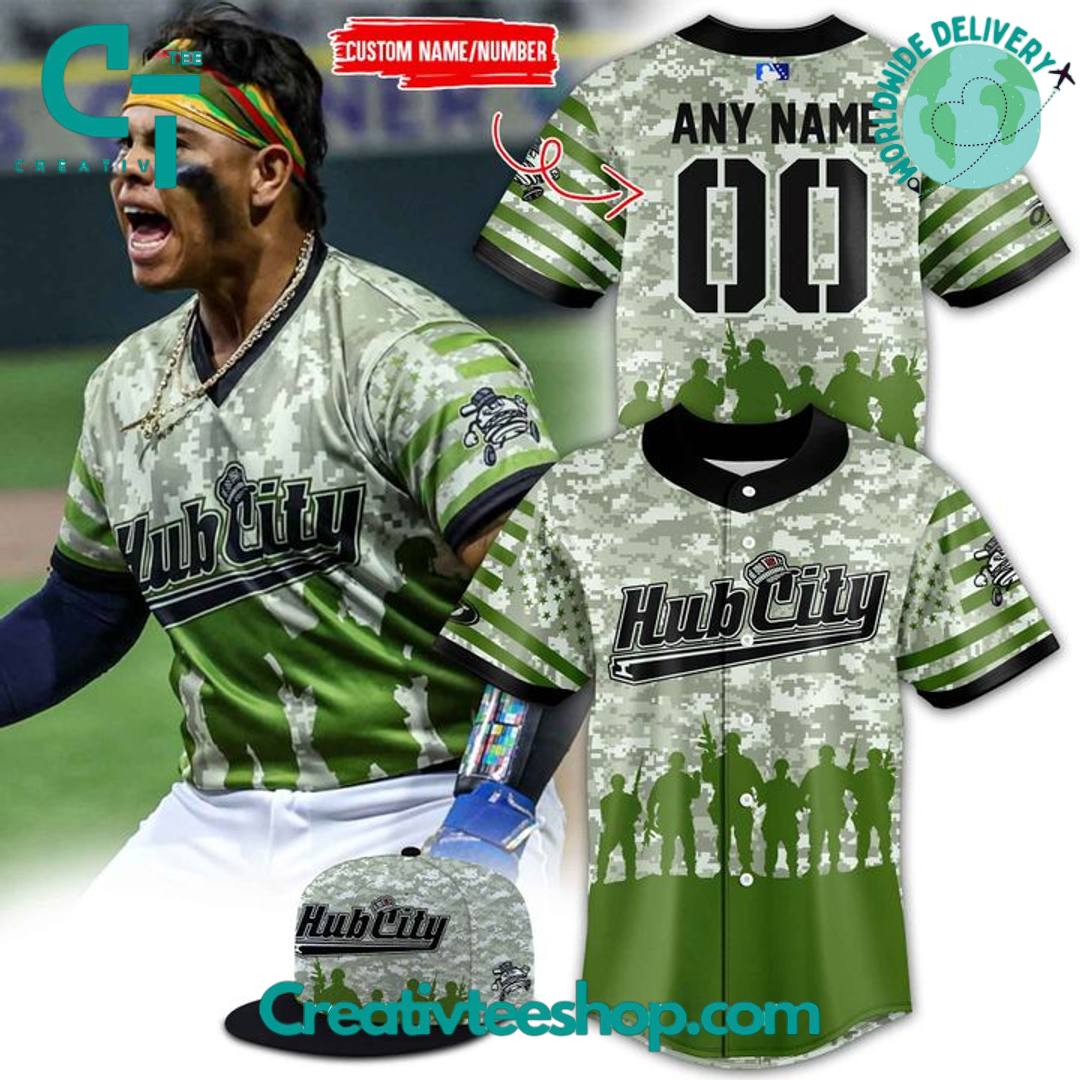 Hub City Spartanburgers Memorial Day Personalized Baseball Jersey