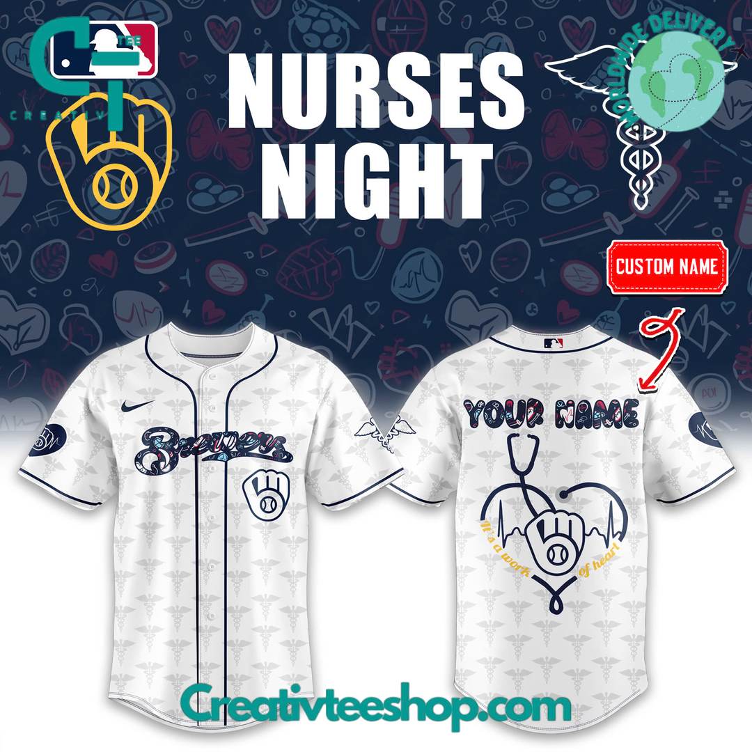 Milwaukee Brewers X Nurses Night Personalized Baseball Jersey