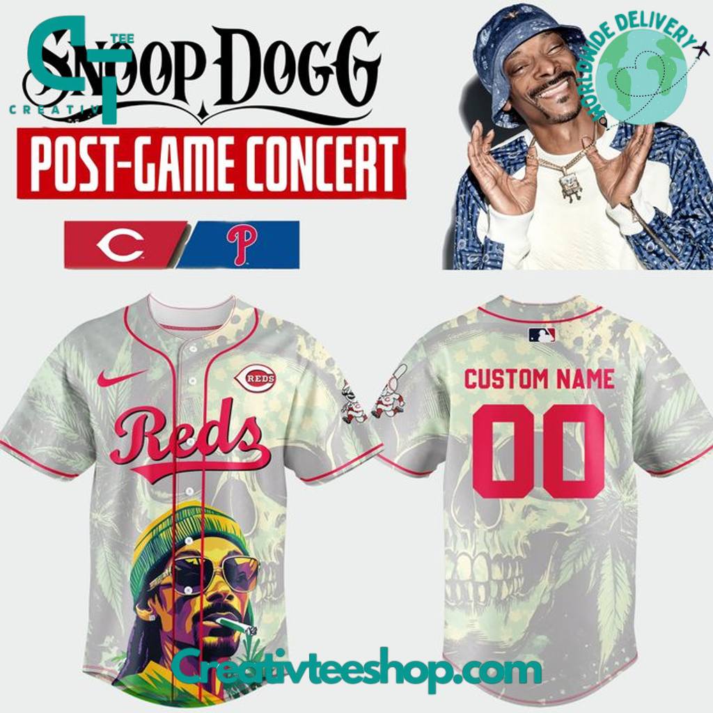Cincinnati Reds X Snoop Dogg Post-Game Concert Personalized Baseball Jersey