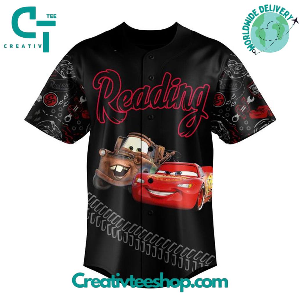 Reading Fightin Phils X Cars Movie Personalized Baseball Jersey - Image 3