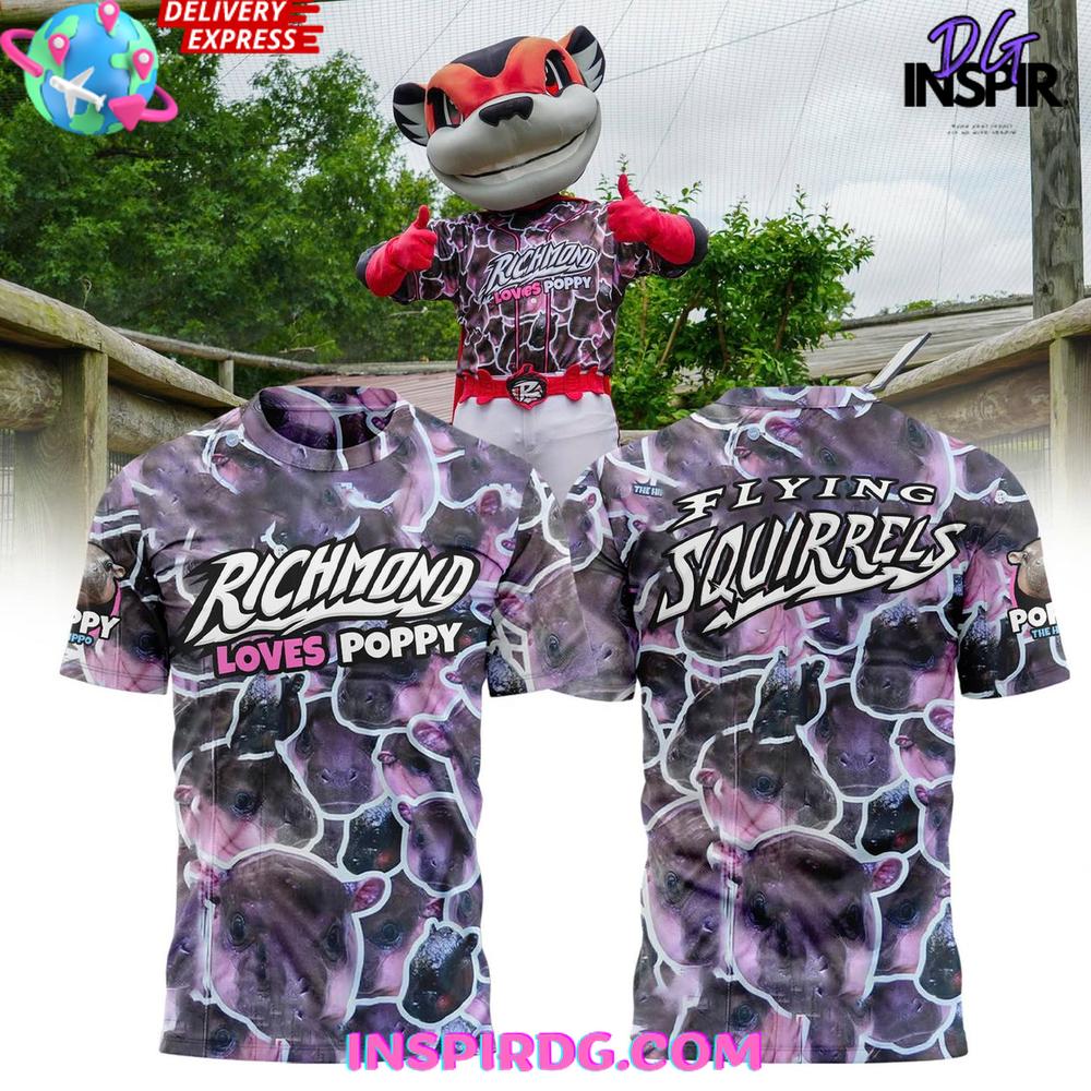Richmond Flying Squirrels Loves Poppy Special T-Shirt