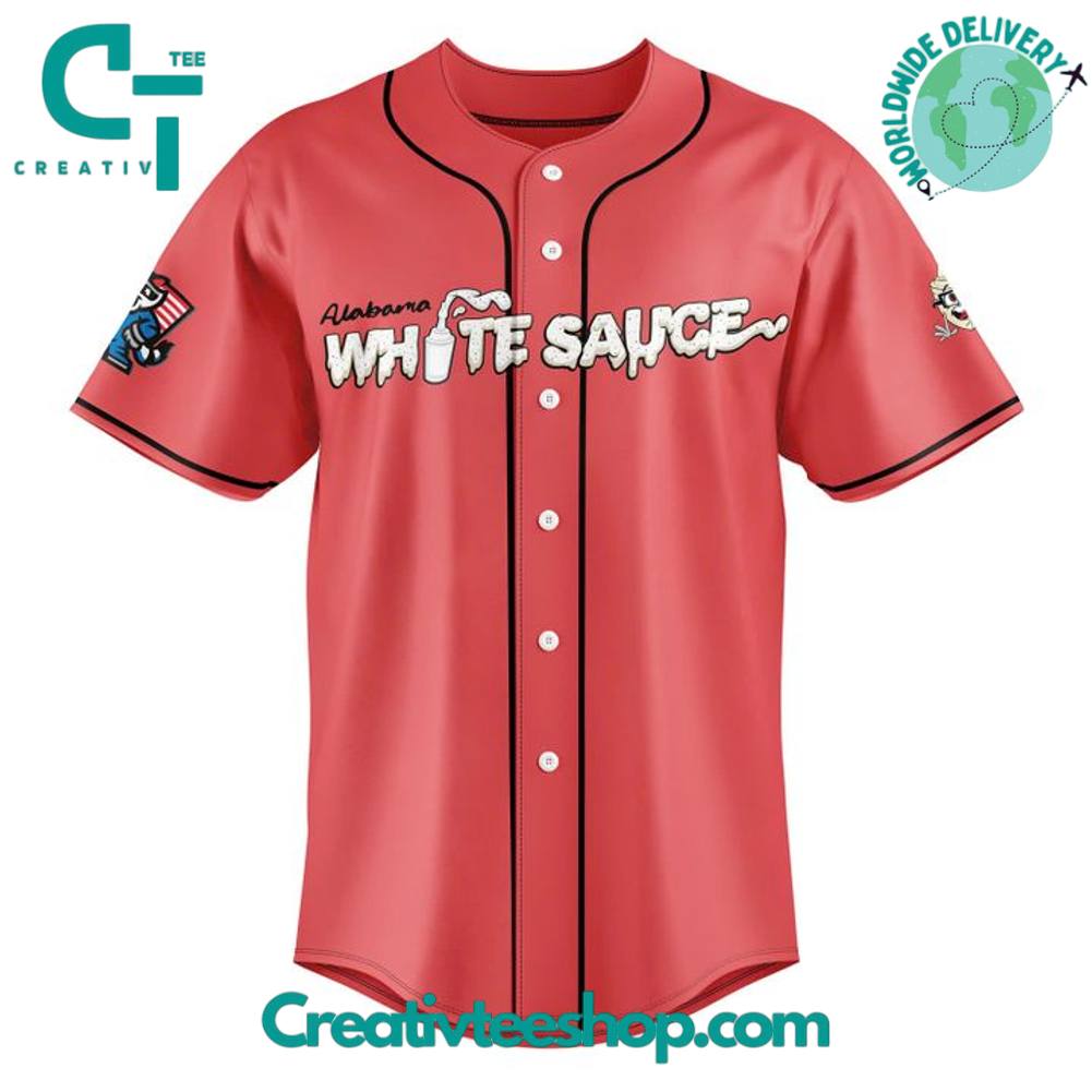Rocket City Trash Pandas Alabama White Sauce Personalized Baseball Jersey - Image 2