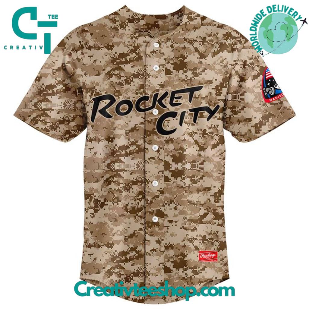 Rocket City Trash Pandas Memorial Day Camo Baseball Jersey - Image 2