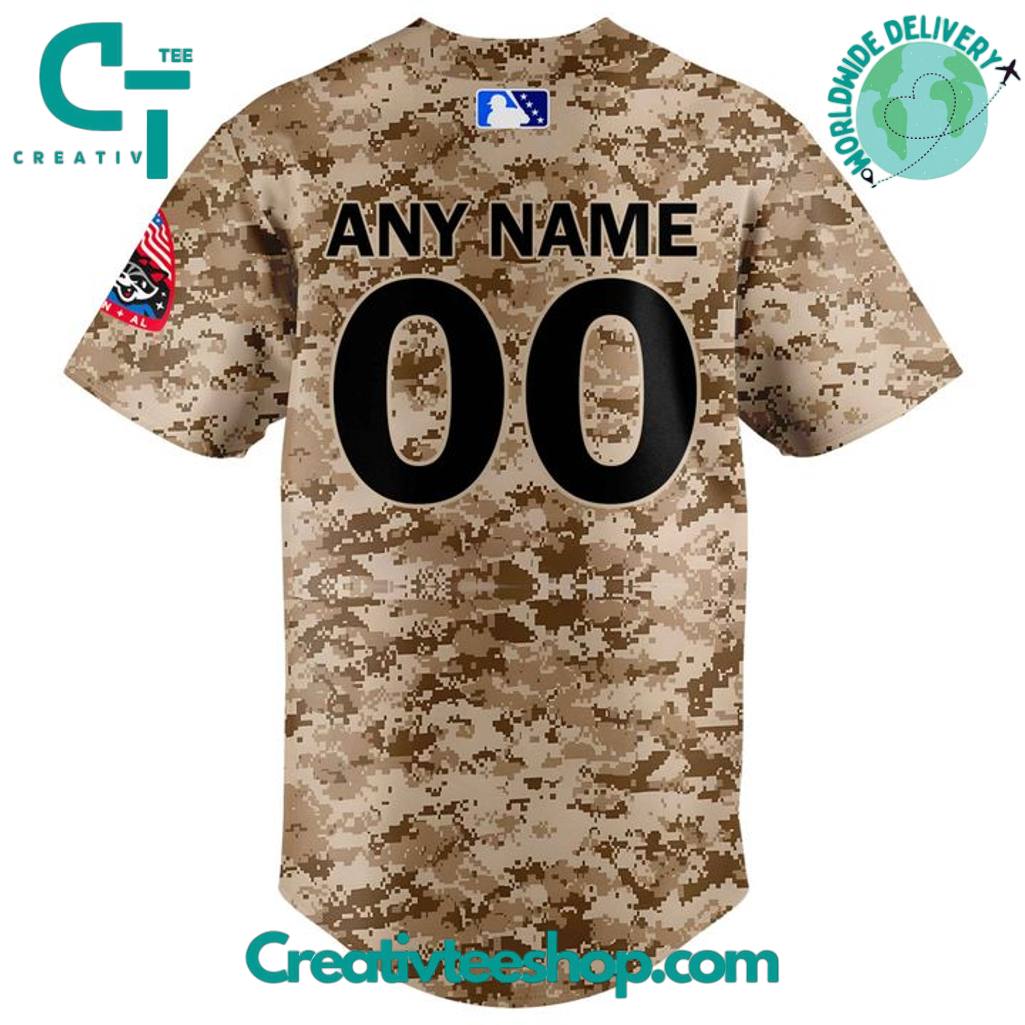 Rocket City Trash Pandas Memorial Day Camo Baseball Jersey - Image 3