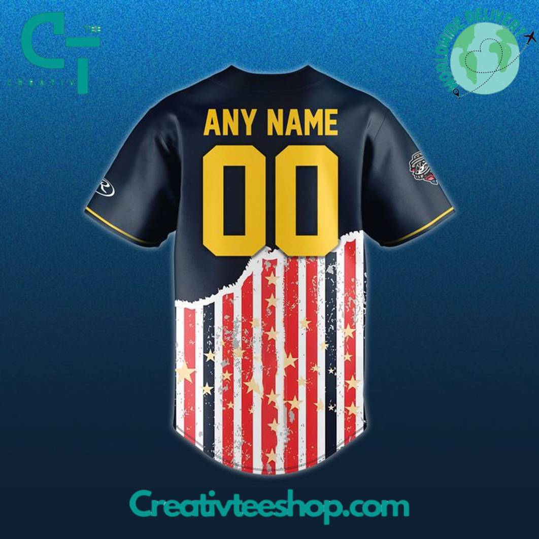 Rocket City Trash Pandas X 2025 Patriotic Night Special Baseball Jersey - Image 3
