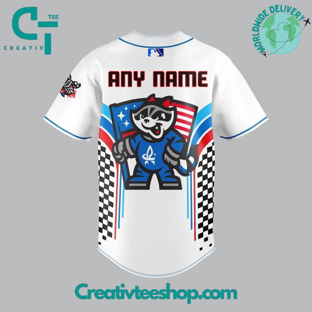 Rocket City Trash Pandas X Racing Night With Landon Huffman Personalized Baseball Jersey - Image 3