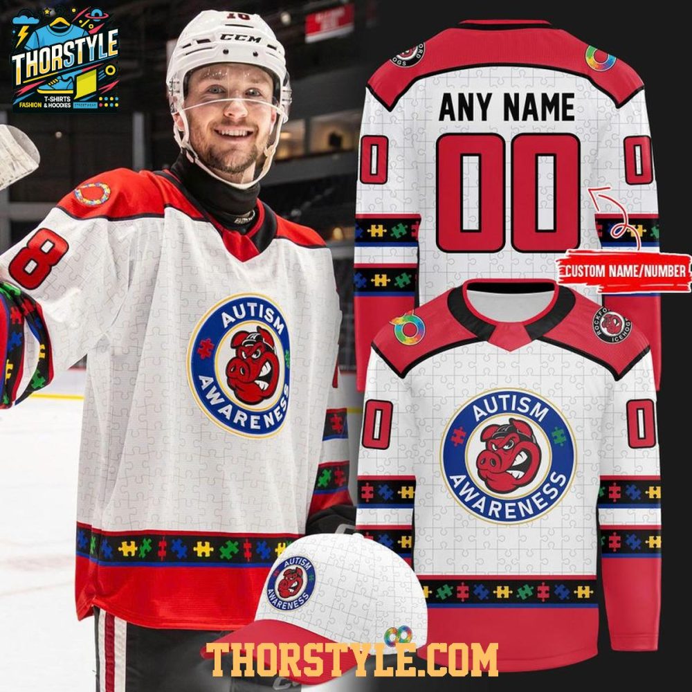 Rockford Icehogs 2026 Autism Awareness Night Personalized Hockey Jersey
