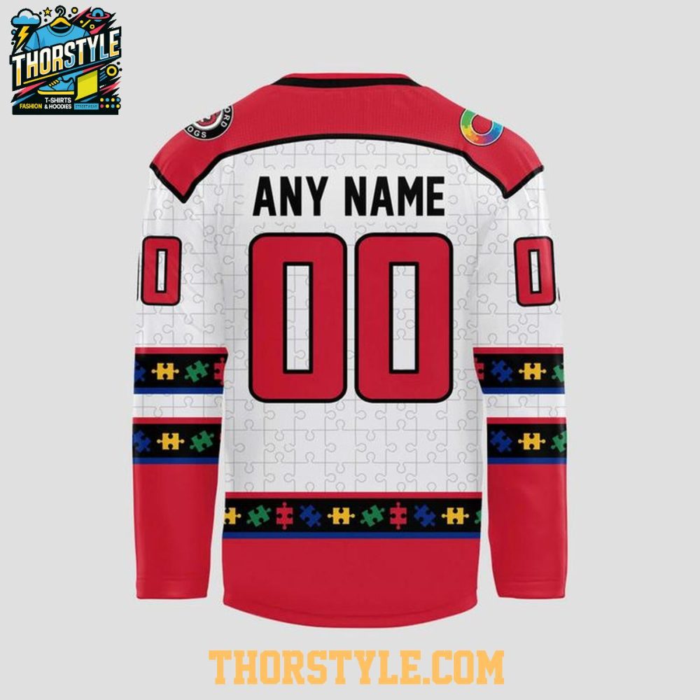 Rockford Icehogs 2026 Autism Awareness Night Personalized Hockey Jersey - Image 3