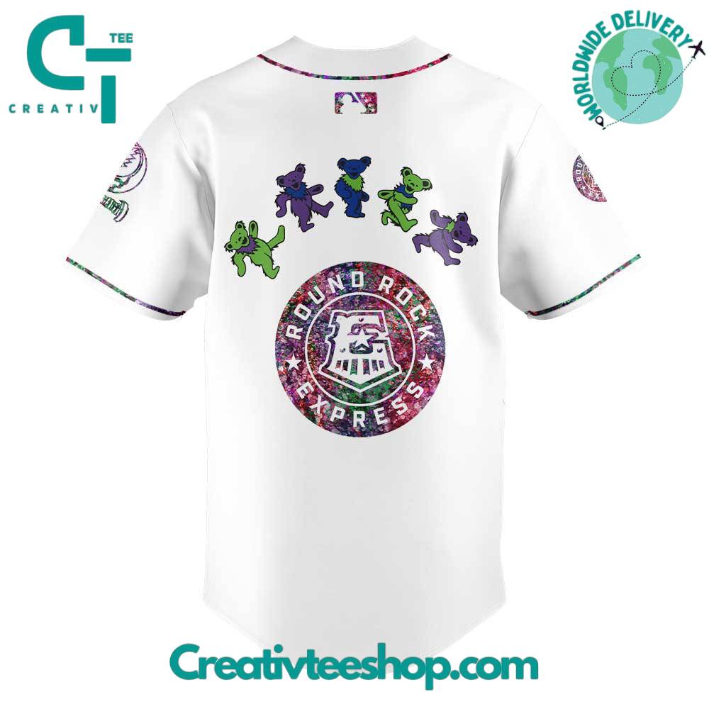 Round Rock Express Grateful Dead Night Special Baseball Jersey - Image 3