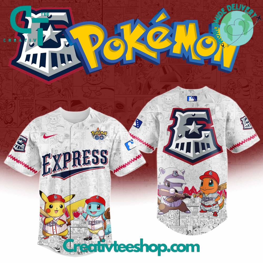 Round Rock Express X Pokemon Go Special Baseball Jersey