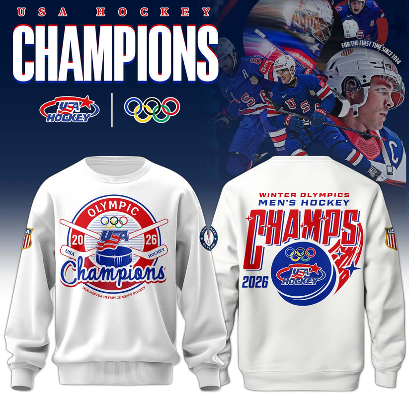 Usa Men’S National Ice Hockey Team 2026 Olympic Gold Exclusive Sweatshirt