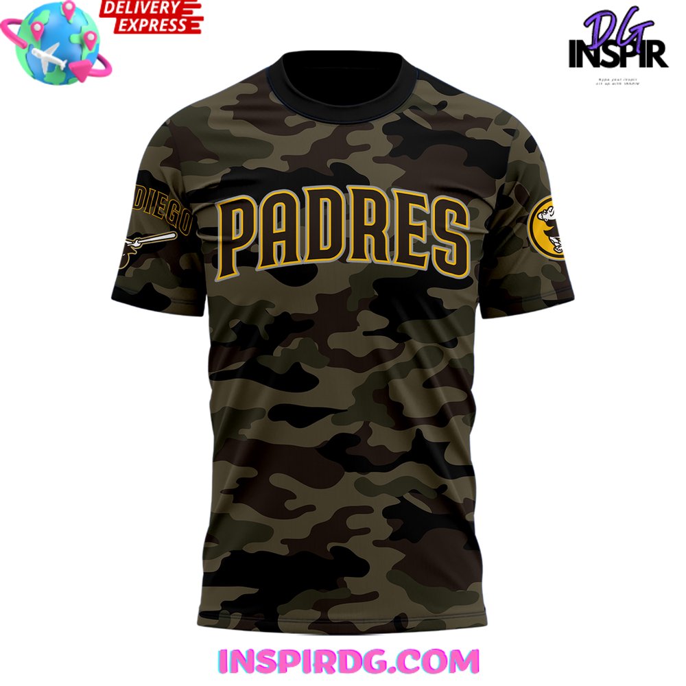 San Diego Padres Camo 2024 T-Shirt - Image 2