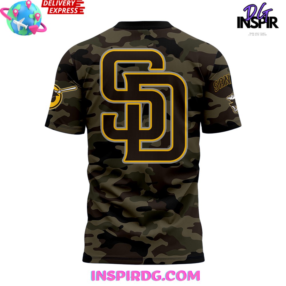 San Diego Padres Camo 2024 T-Shirt - Image 3