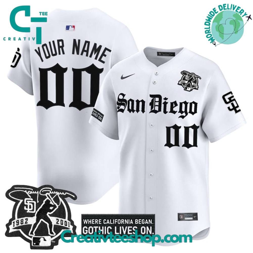 San Diego Padres 'Gothic Edition' Baseball Jersey - Image 2