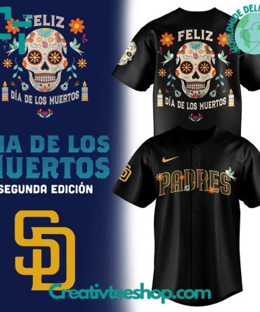 San Diego Padres Mlb Dia De Los Muertos Black Jersey