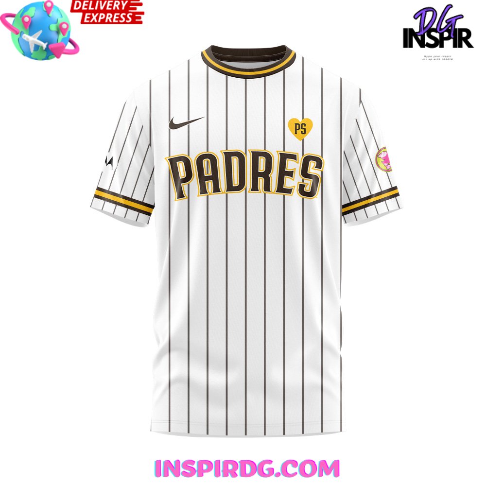 San Diego Padres X Hello Kitty Stripe T-Shirt - Image 2