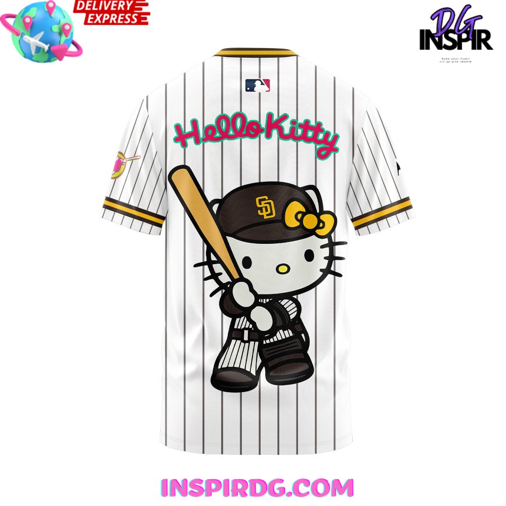 San Diego Padres X Hello Kitty Stripe T-Shirt - Image 3