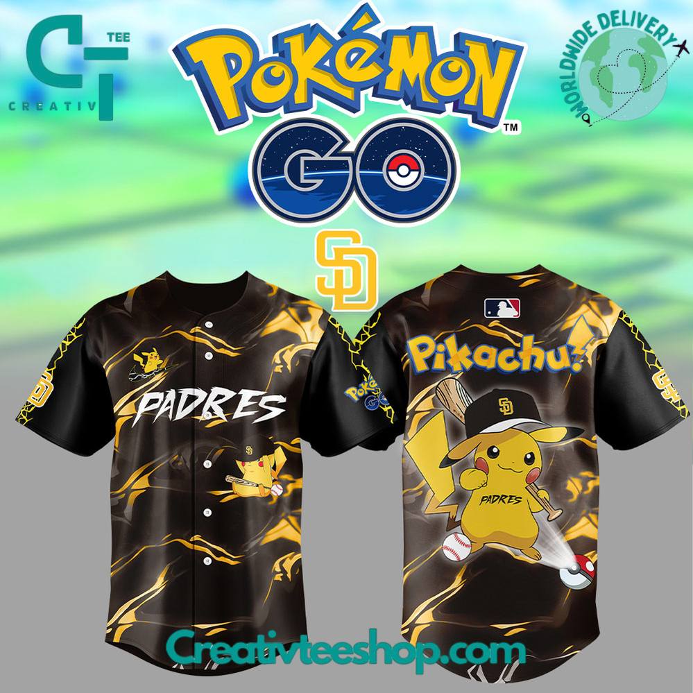 San Diego Padres X Pokemon Go Special Baseball Jersey