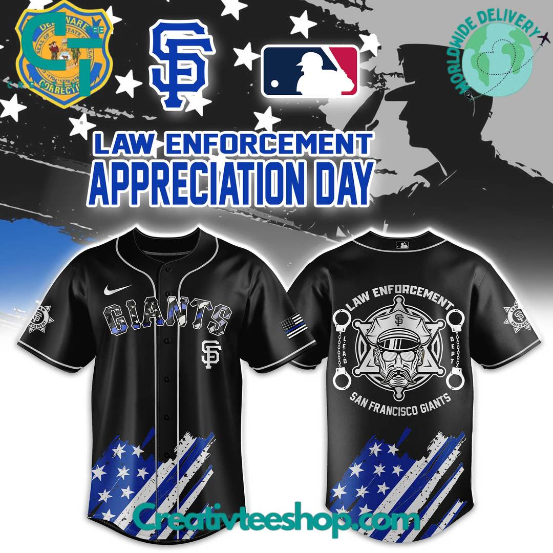 San Francisco Giants Law Enforcement Appreciation Day Special Baseball Jersey - Image 3