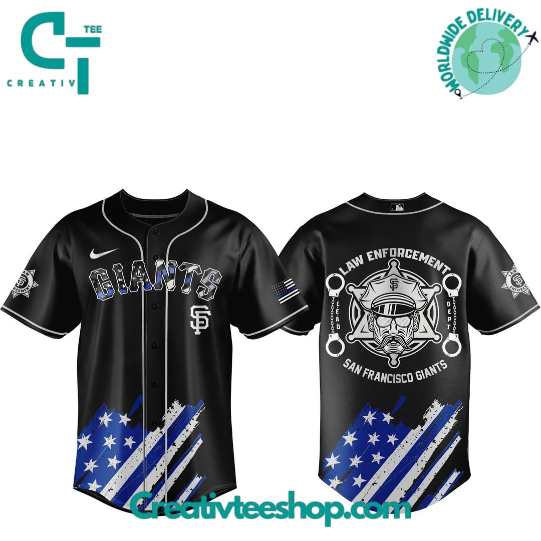 San Francisco Giants Law Enforcement Appreciation Day Special Baseball Jersey - Image 4