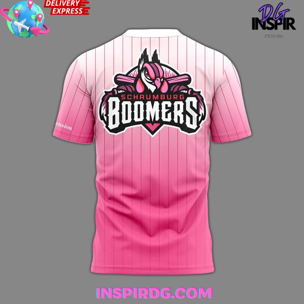 Schaumburg Boomers Breast Cancer Awareness Night 2025 T-Shirt - Image 3