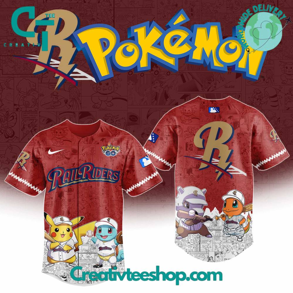 Scranton/Wilkes-Barre Railriders X Pokemon Go Special Baseball Jersey