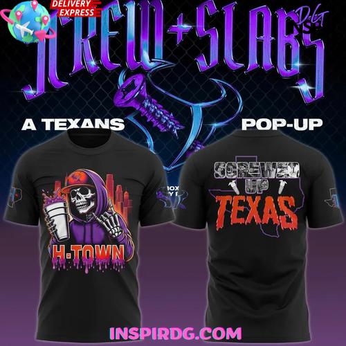Screwed Up Texas X H-Town Texans Pop-Up Limited T-Shirt
