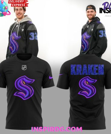 Seattle Kraken Black Hockey History Night Game 2025 Special T-Shirt