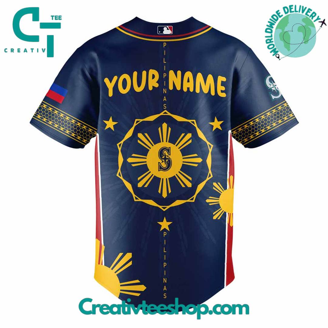 Seattle Mariners Filipino Heritage Night 2025 Personalized Baseball Jersey - Image 3