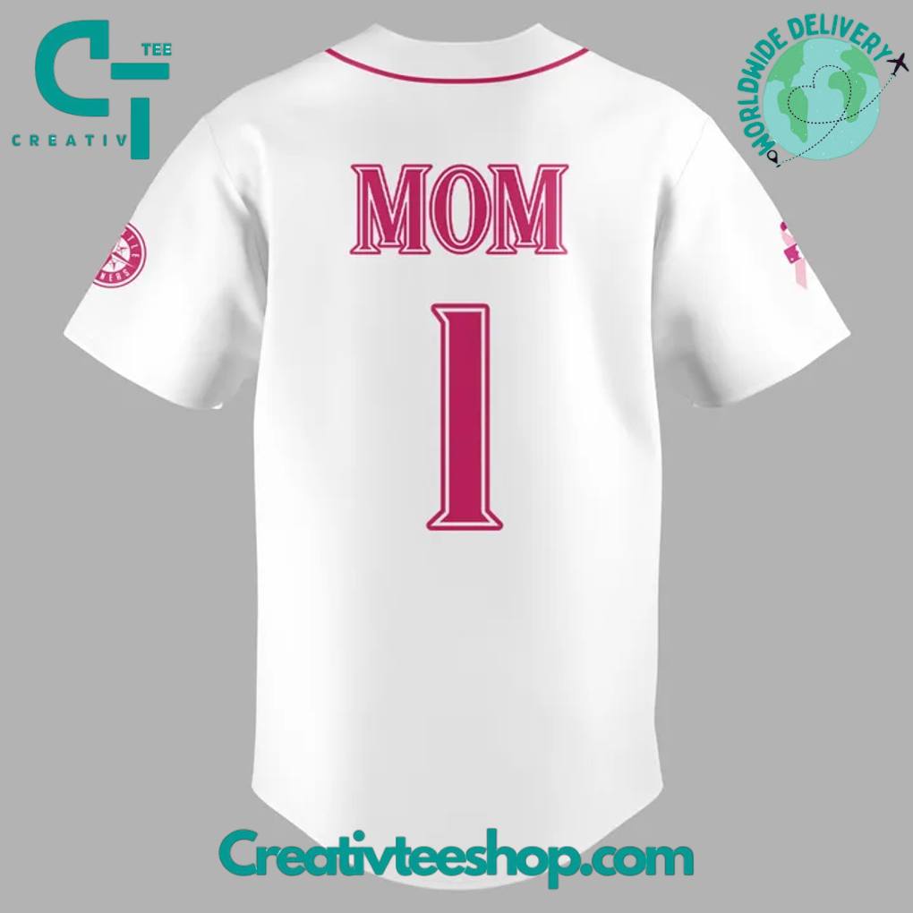 Seattle Mariners Happy Mother'S Day Special Baseball Jersey - Image 3