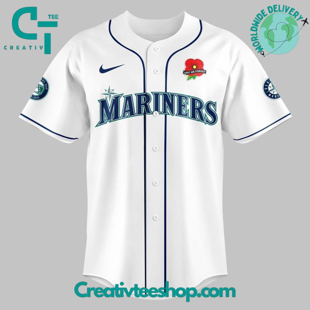 Seattle Mariners Memorial Day Remember And Honor Special Baseball Jersey - Image 2