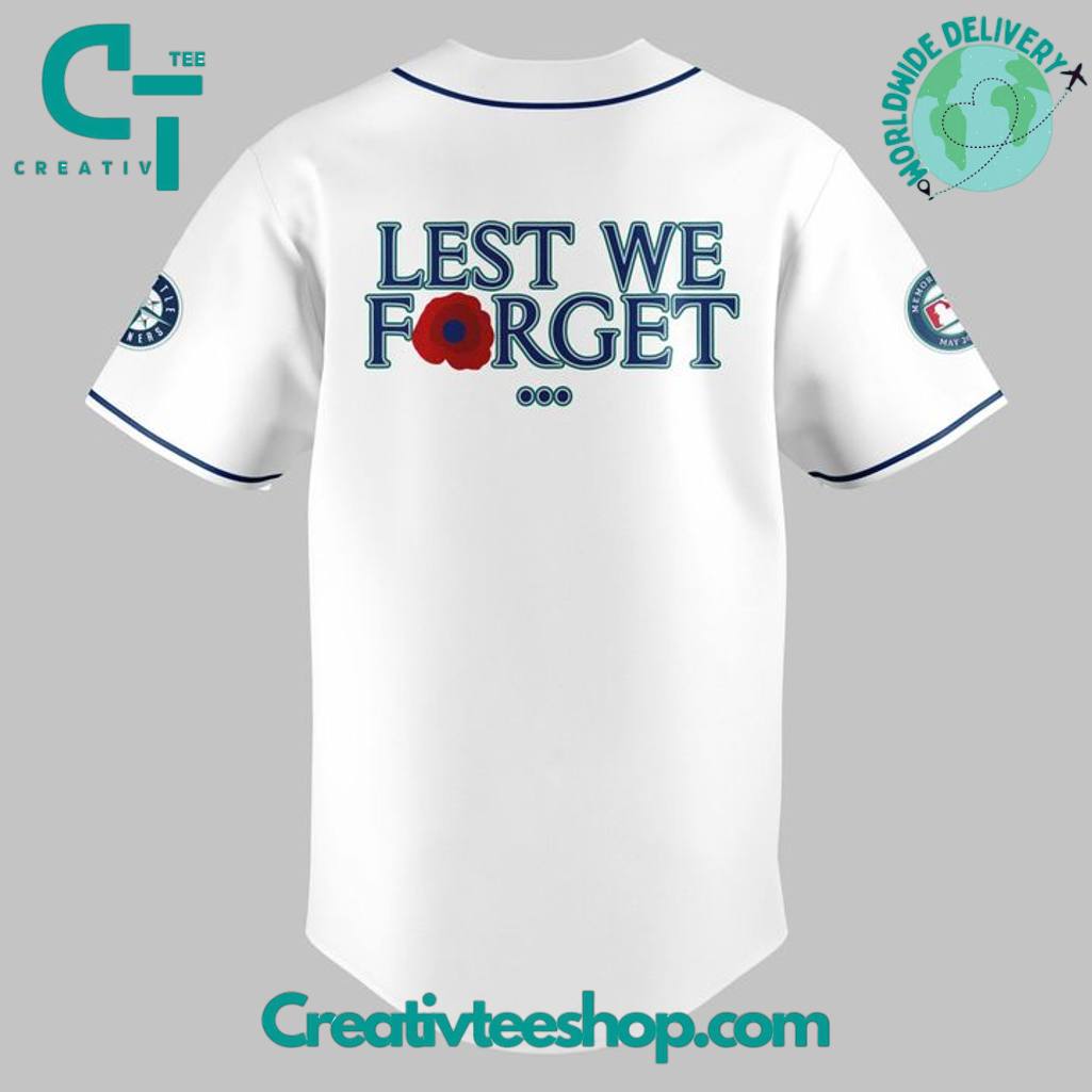 Seattle Mariners Memorial Day Remember And Honor Special Baseball Jersey - Image 3