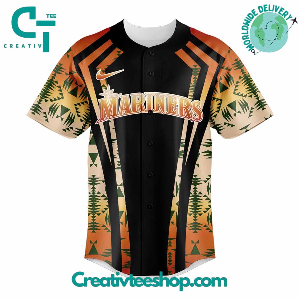 Seattle Mariners Native American Heritage Special Baseball Jersey - Image 2