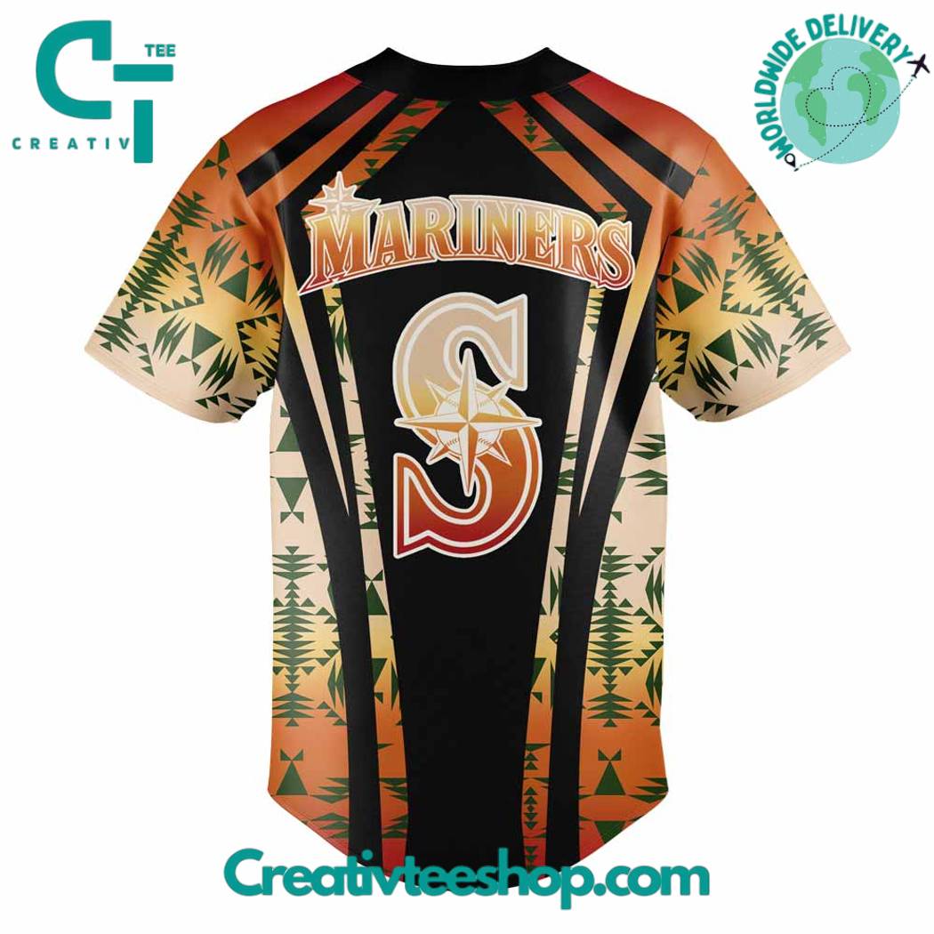 Seattle Mariners Native American Heritage Special Baseball Jersey - Image 3