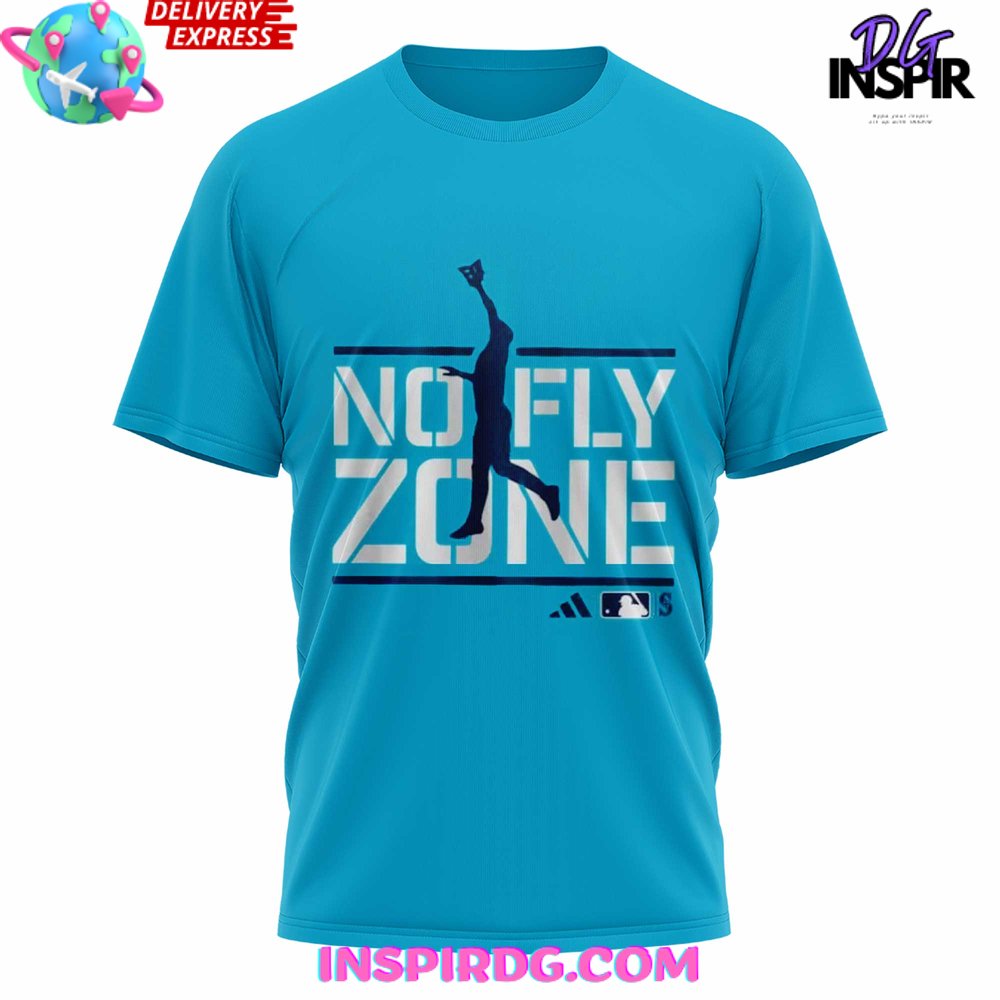 Seattle Mariners No Fly Zone Blue T-Shirt - Image 2