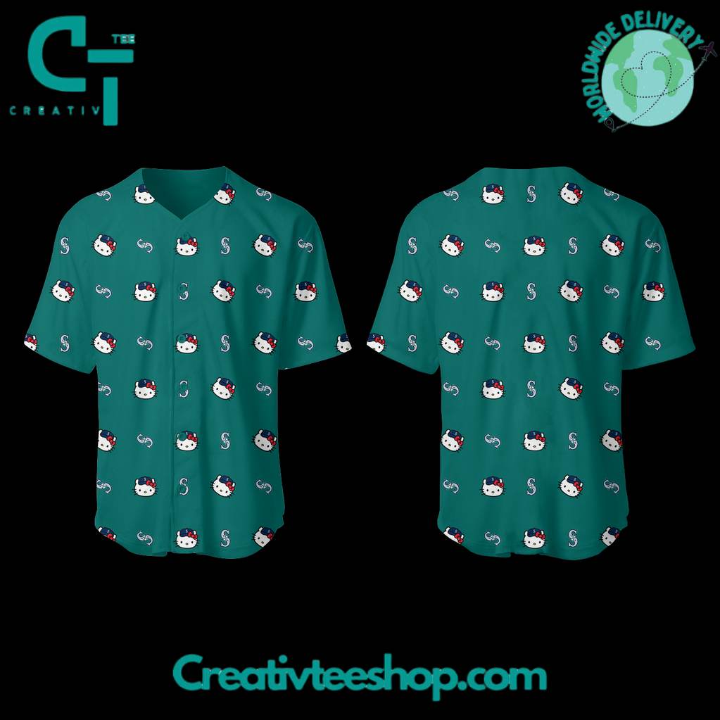 Seattle Mariners X Hello Kitty Special Design 2025 Baseball Jersey - Image 2