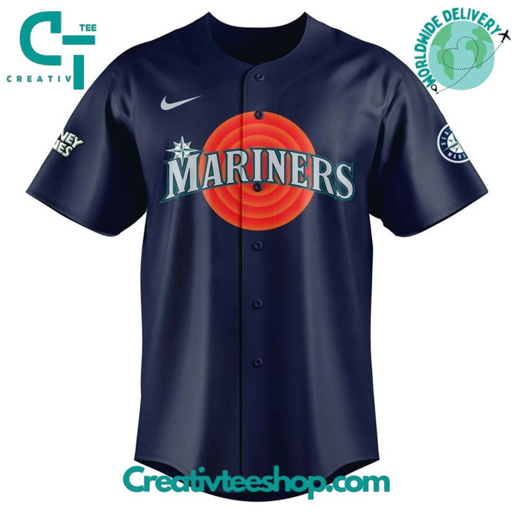 Seattle Mariners X Looney Tunes Night Special Baseball Jersey - Image 2