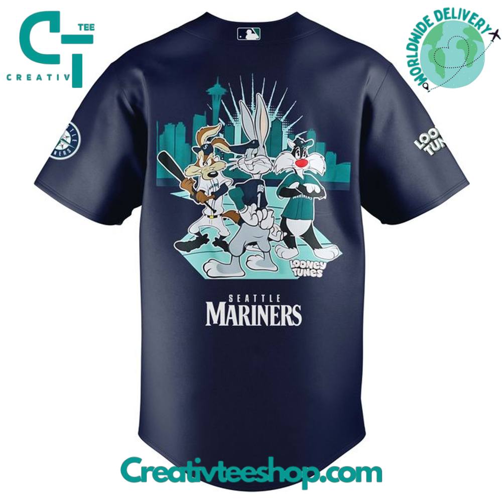 Seattle Mariners X Looney Tunes Night Special Baseball Jersey - Image 3