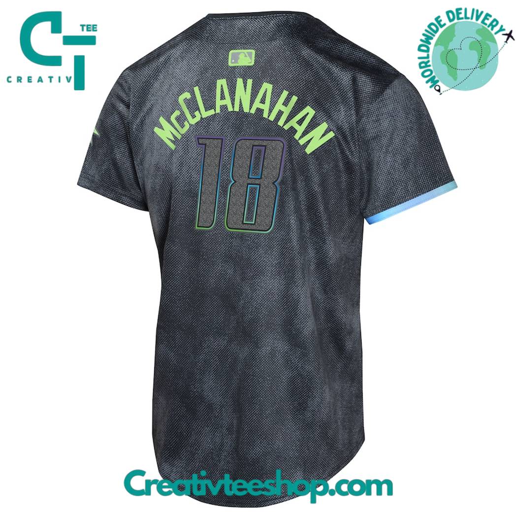 Shane Mcclanahan Tampa Bay Rays Youth 2024 City Connect Baseball Jersey - Image 3