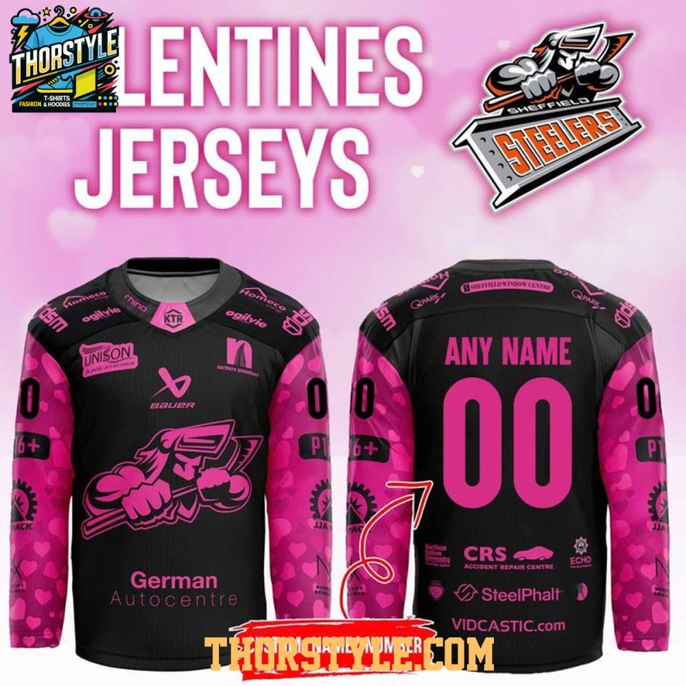 Sheffield Steelers Valentine'S Night 2026 Personalized Hockey Jersey