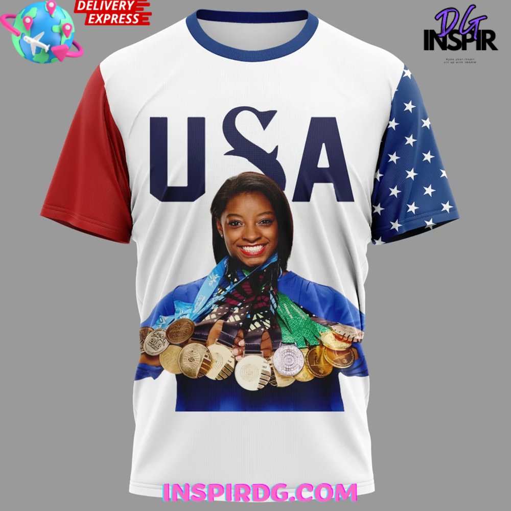 Simone Biles X Snoop Dogg Usa Olympic Paris 2024 T-Shirt - Image 2