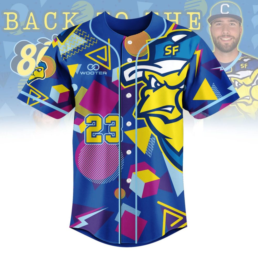 Sioux Falls Canaries Back To The 80'S Vintage Personalized Baseball Jersey - Image 2