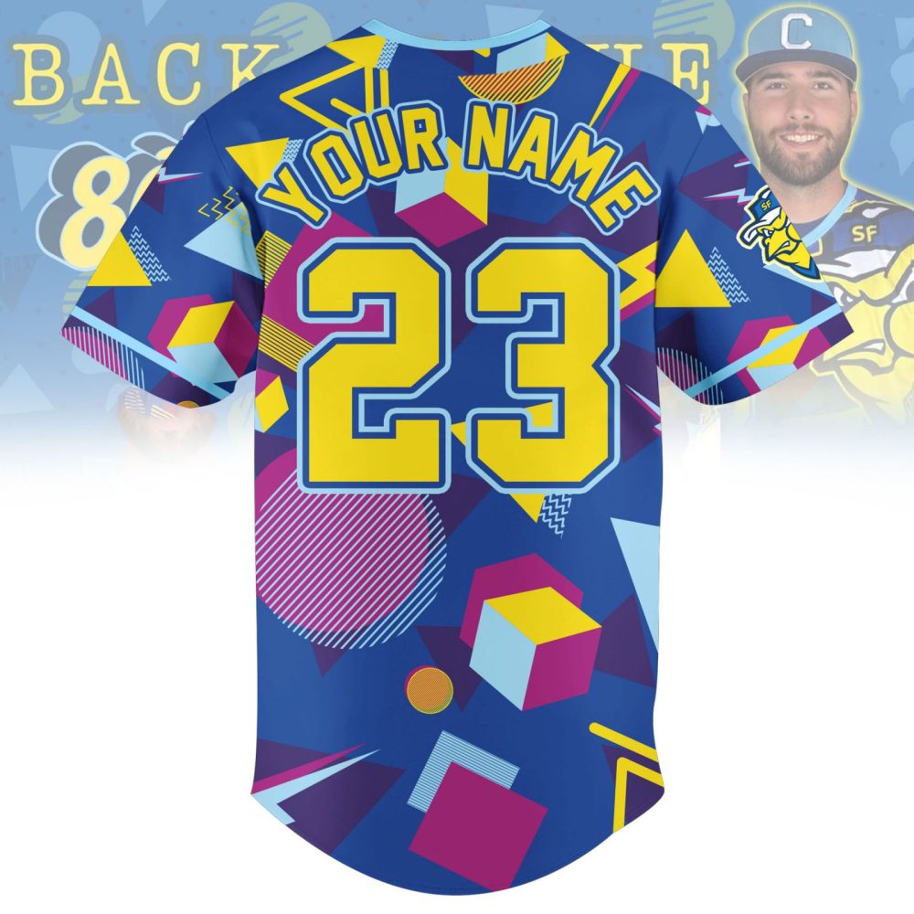 Sioux Falls Canaries Back To The 80'S Vintage Personalized Baseball Jersey - Image 3